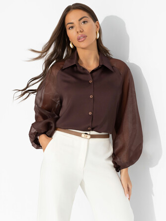 Блуза шёлковая Теория красоты Charuttimoda