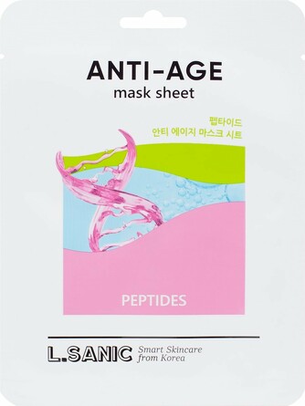 Антивозрастная тканевая маска с пептидами, 25мл L.Sanic