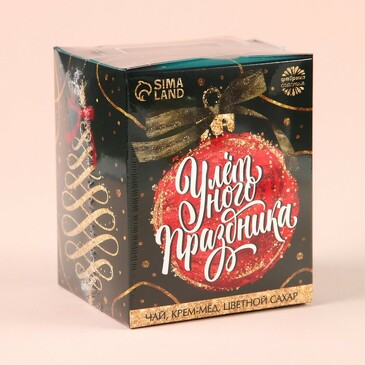 Набор Улётного праздника (чай, 50 гр, крем-мед, 120 гр и сахар цветной, 50 гр) Фабрика счастья