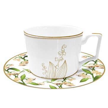 Чашка с блюдцем Нежность ландыша, 275 мл First Lady Elena