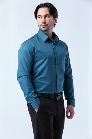 Рубашка приталенная (slim fit) с длинным рукавом Nicolo Angi