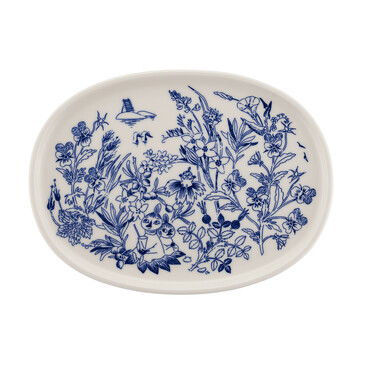 Тарелка для сервировки Moomin Весна white/blue 17 см Arabia Finland