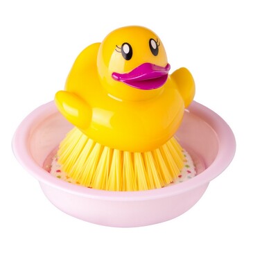 Набор: щетка для посуды, губка на подставке DUCKS Vigar