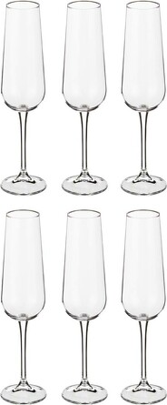 Набор бокалов для шампанского Amundsen/Ardea (220 мл, 26,5 см) Crystal Bohemia