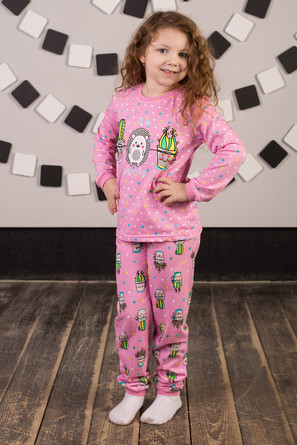 Пижама (джемпер и штаны) Милые кактусята Детский трикотаж 37