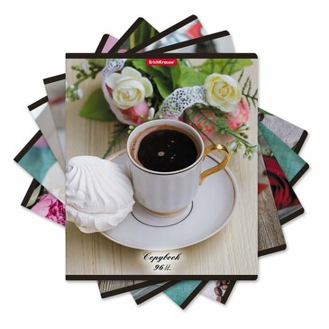 Комплект общих тетрадей (5 шт.) Coffee Break, 96 листов, клетка, матовая ламинация  ErichKrause
