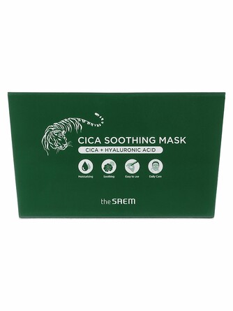 Набор масок тканевых cica soothing mask 30 шт.,  The Saem