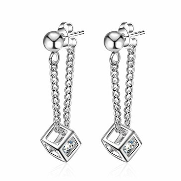 Серьги-гвоздики Кубики Iris Premium Jewelry