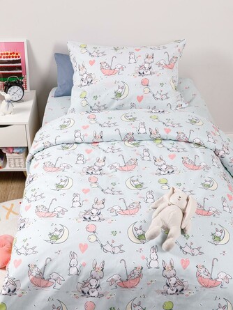 Комплект постельного белья Зайчата (зелен.) Ночь Нежна