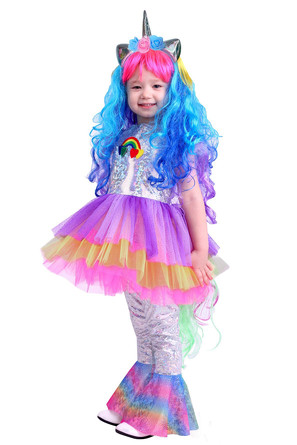 Костюм карнавальный Пони Виви (платье, легинсы, парик,ободок с ушками и рогом) Пуговка