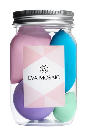 Набор спонжей для макияжа №2, 4 шт, Eva Mosaic