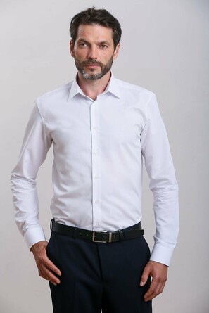 Рубашка полупрителенная (regular fit) с длинным рукавом Nicolo Angi