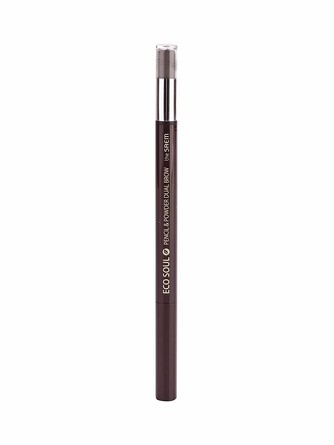 Карандаш-пудра для бровей pencil & powder dual brow 03.black gray 0,5 гр*0,3 гр,  The Saem