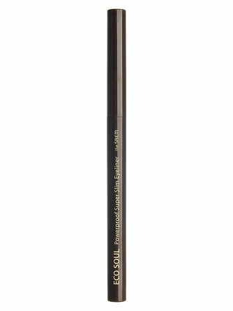 Подводка для глаз тонкая powerproof super slim eyeliner bk02 ash black 0,1 гр,  The Saem