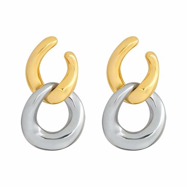 Серьги-гвоздики из позолоченной титановой стали Iris Premium Juwelry