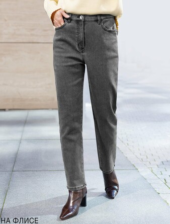 Джинсы mom-fit на флисе Vilatte