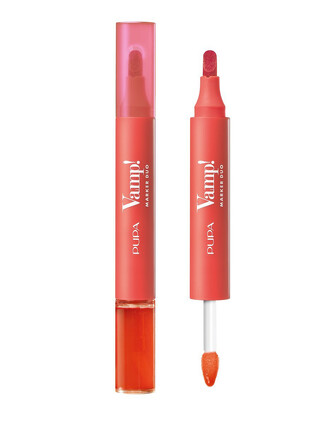Набор для губ Vamp! Marker Duo (маркер и блеск), 1,4 мл, 2,6 мл, 007 Pupa