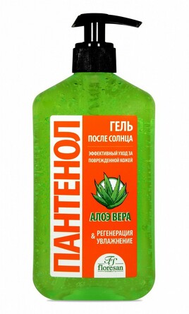 Гель регенерирующий после солнца Пантенол Алоэ Вера, 500 мл Floresan