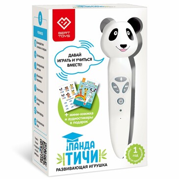 Игрушка-тренажёр интерактивная для запуска и постановки речи Панда Тичи Berttoys