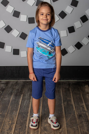Костюм (футболка и шорты) Скейт Детский трикотаж 37