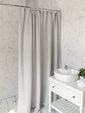 Шторка для ванной Жатка 200х200 см DeNastia