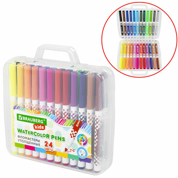 Фломастеры утолщенные kids 24 цв. Brauberg