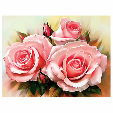 Картина стразами, 30х40 см Нежность роз Остров Сокровищ