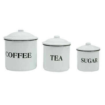 Набор из  3-х контейнеров Кофе,Чай, Сахар Creative Coop Home