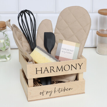 Набор Harmony  (варежка 20х27, венчик, губка для мытья посуды, кух. лопатка) Этель