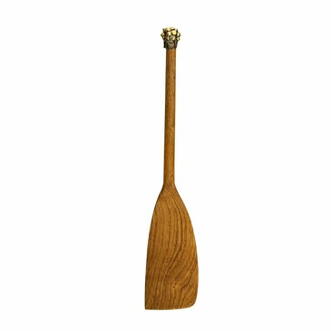 Лопатка деревянная с латунной накладкой широкая Смородина Кольчугинский мельхиор