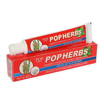 Растительная зубная паста с бамбуковым углем и солью (в тубе) 40гр by POP popular