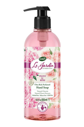 Мыло жидкое парфюмированное с цветочным ароматом пиона и розы восстанавливающее 500 мл, Dalan