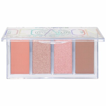 Палетка для контуринга silver decagon, 4 оттенка, тон 02, 8 г Influence Beauty