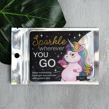 Патчи гидрогелевые для глаз sparkle wherever you go, с частицами золота Beauty Fox