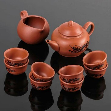 Набор для чайной церемонии Дракон (8 пиал 35 мл, чайник 200 мл, чахай 150 мл)