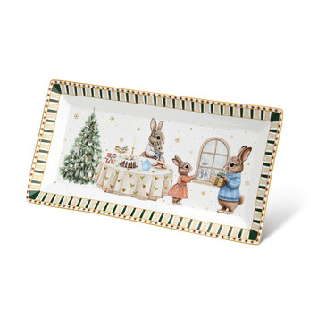 Блюдо Miracle прямоугольное 30,5х15 см (фарфор) Fissman