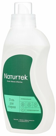 Концентрированный универсальный гель для стирки белого и цветного белья, 0,75 л Naturtek
