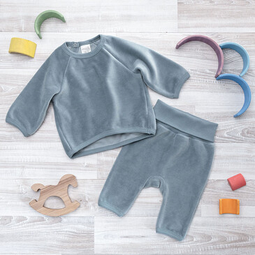 Комплект велюровый (кофта и брюки) Baby Blue Mjolk