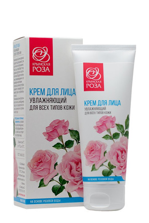 Крем для лица увлажняющий для всех типов кожи Роза (75 мл) Крымская Роза