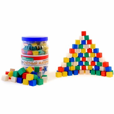 Счетный материал Кубики Развивающие деревянные игрушки