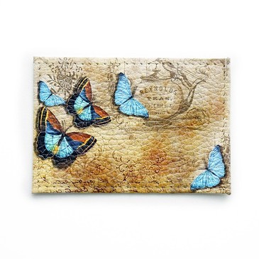 Обложка для карт Голубые бабочки Eshemoda