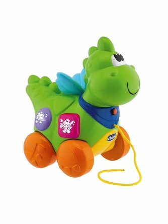 Игрушка-каталка Говорящий дракон, музыкальная (русский, английский) Chicco