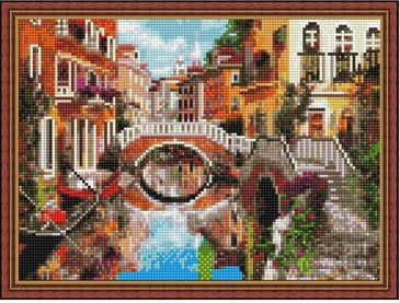 Мозаика алмазная (выкладка стразами). Мосты Венеции ВанГогВоМне, 5