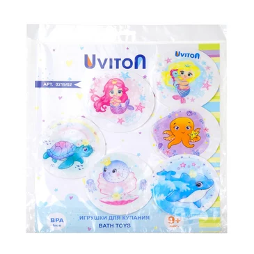 Набор для купания на присосках Русалочка (6 шт.) Uviton