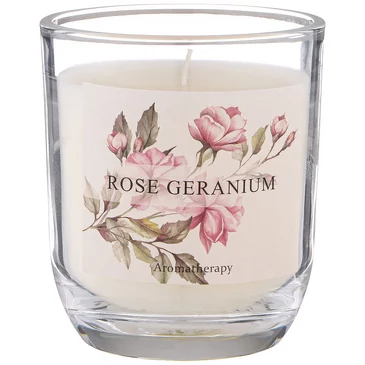 Свеча ароматизированная в стакане Rose Geranium 7,5х8,5 см Lefard