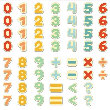 Цифры деревянные магнитные Учимся считать с Hape (54 элемента), Hape