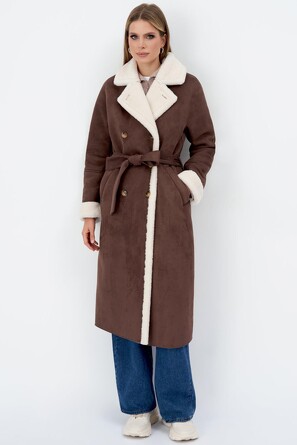 Дубленка из экомеха зимняя ElectraStyle