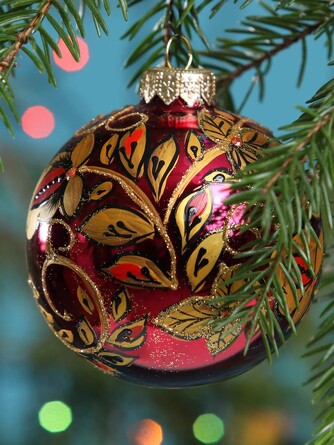 Украшение ёлочное шар 10 см Davana