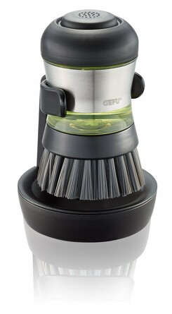 Щетка для мытья посуды с дозатором моющего средства Swift, на подставке Gefu