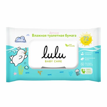 Влажная туалетная бумага (72 шт.) Lulu